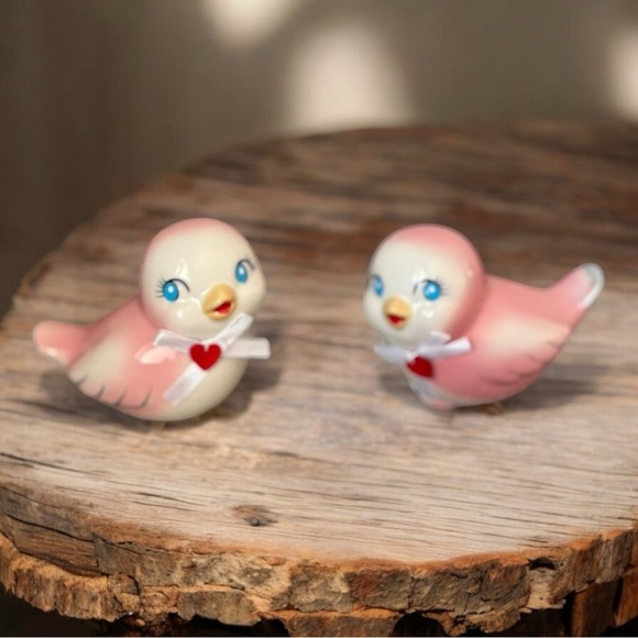 Spritz Other - Pink and White Bird Toy with Heart Detail